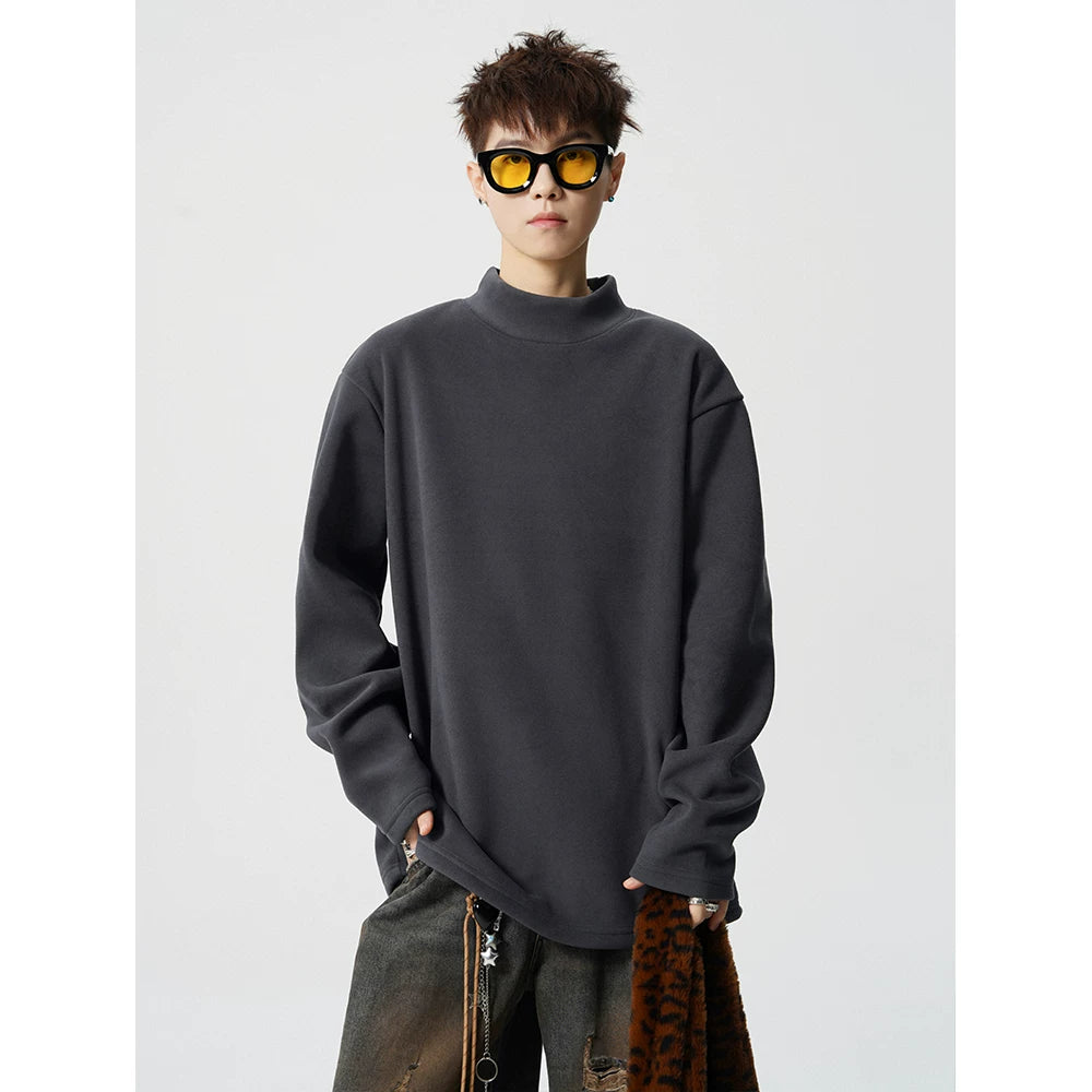 Circuit Fleece Boxy Mockneck Top