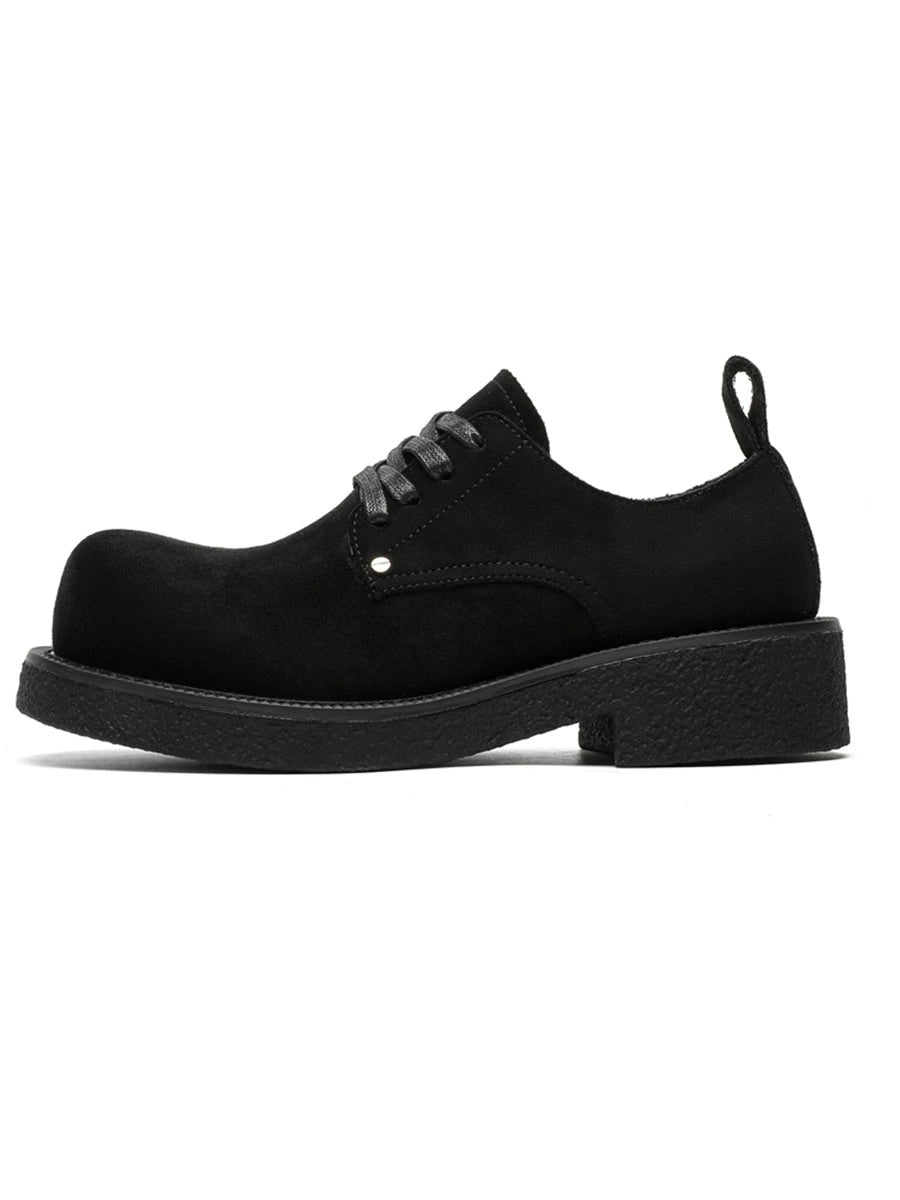 Modern Chunky Suede Platform Derbies