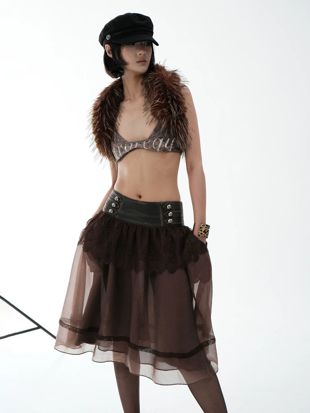 Nocturne Lace Corset Midi Skirt