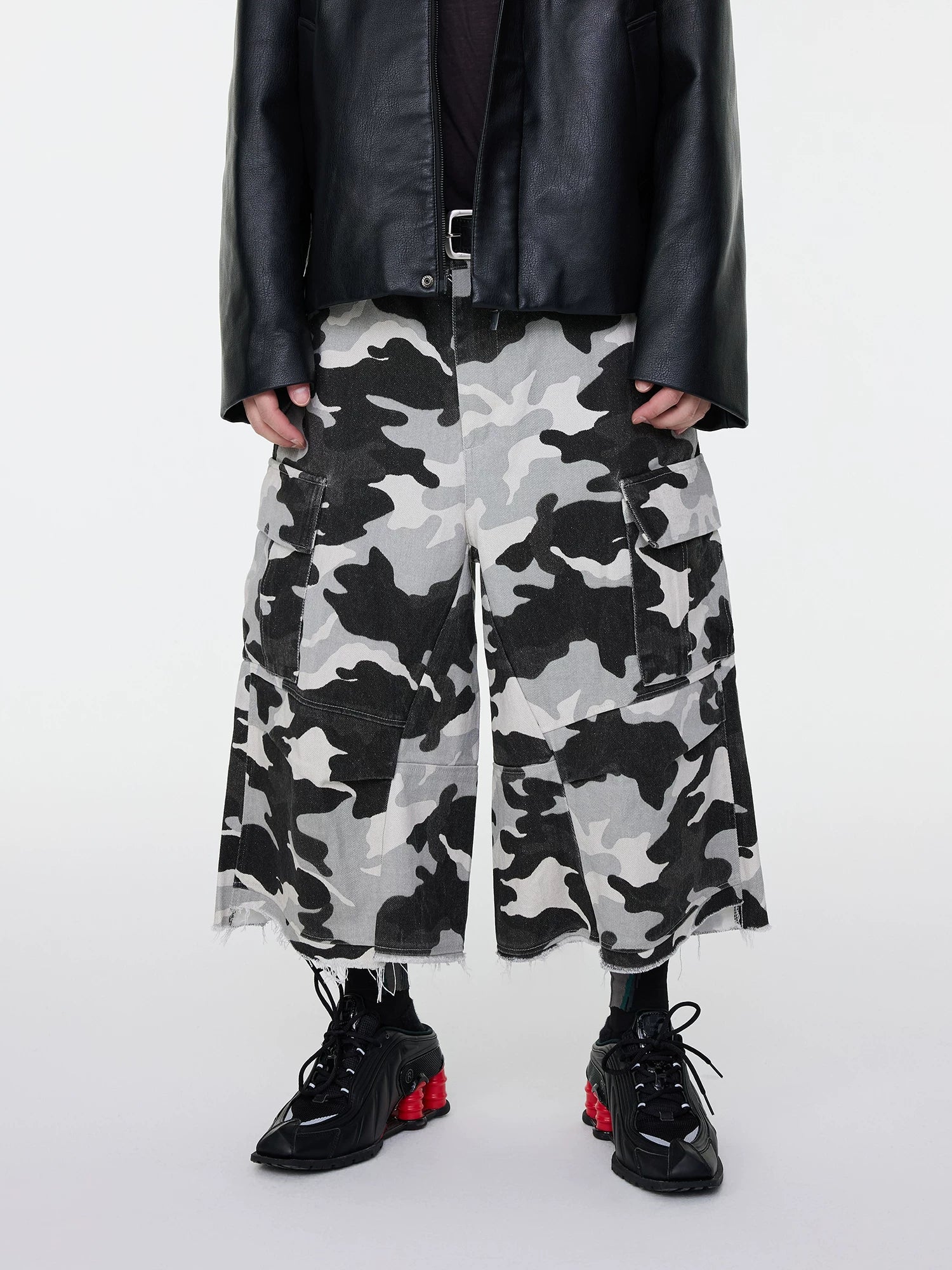 Mono Camo Trench Cargo Shorts