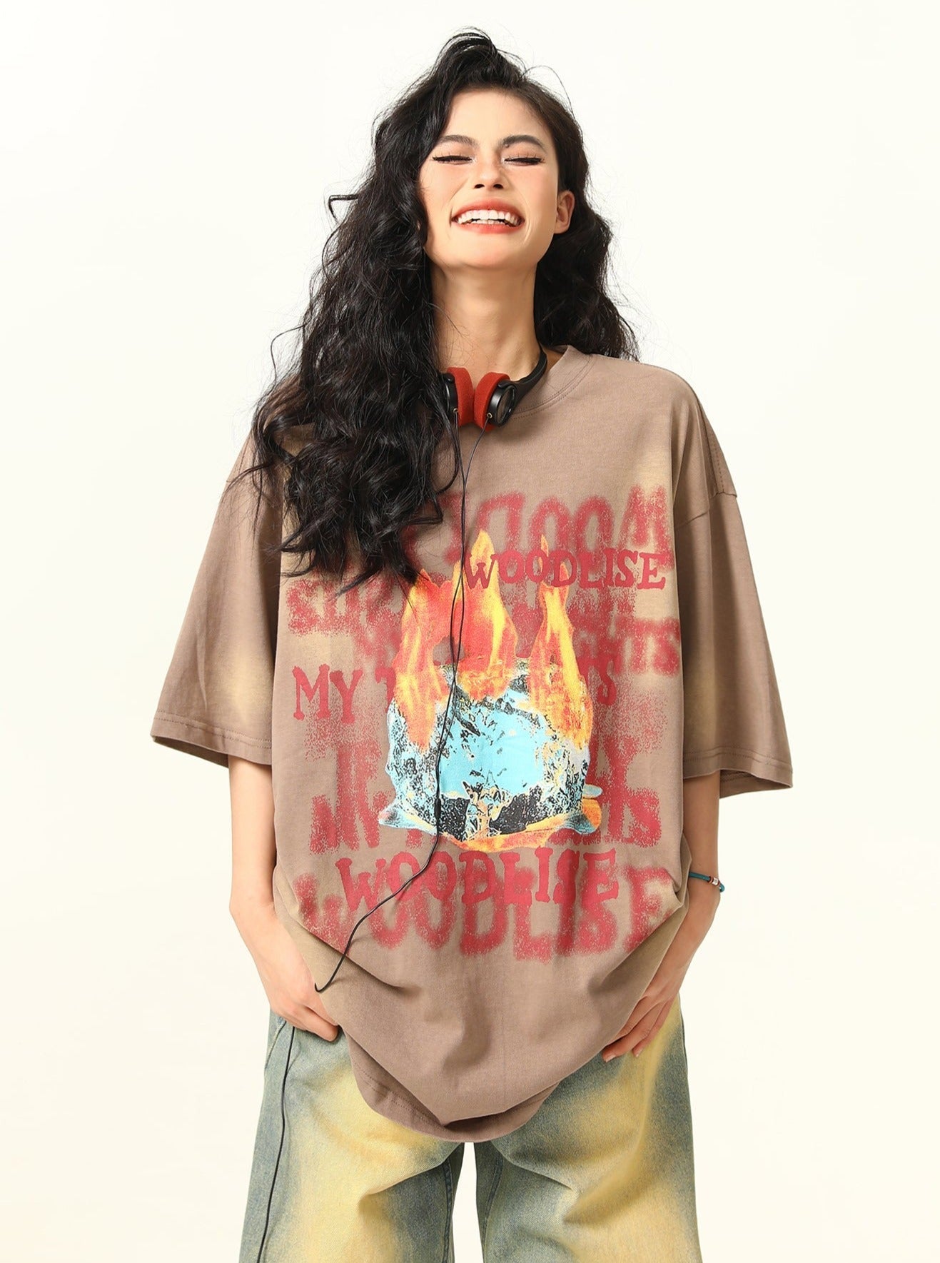 Rebellious Street Art Oversized T-Shirt