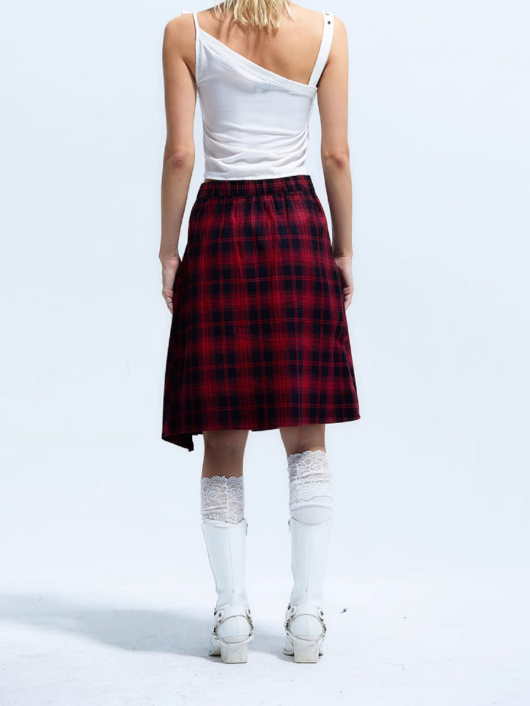 Punk-Inspired Plaid Skirt Tartan