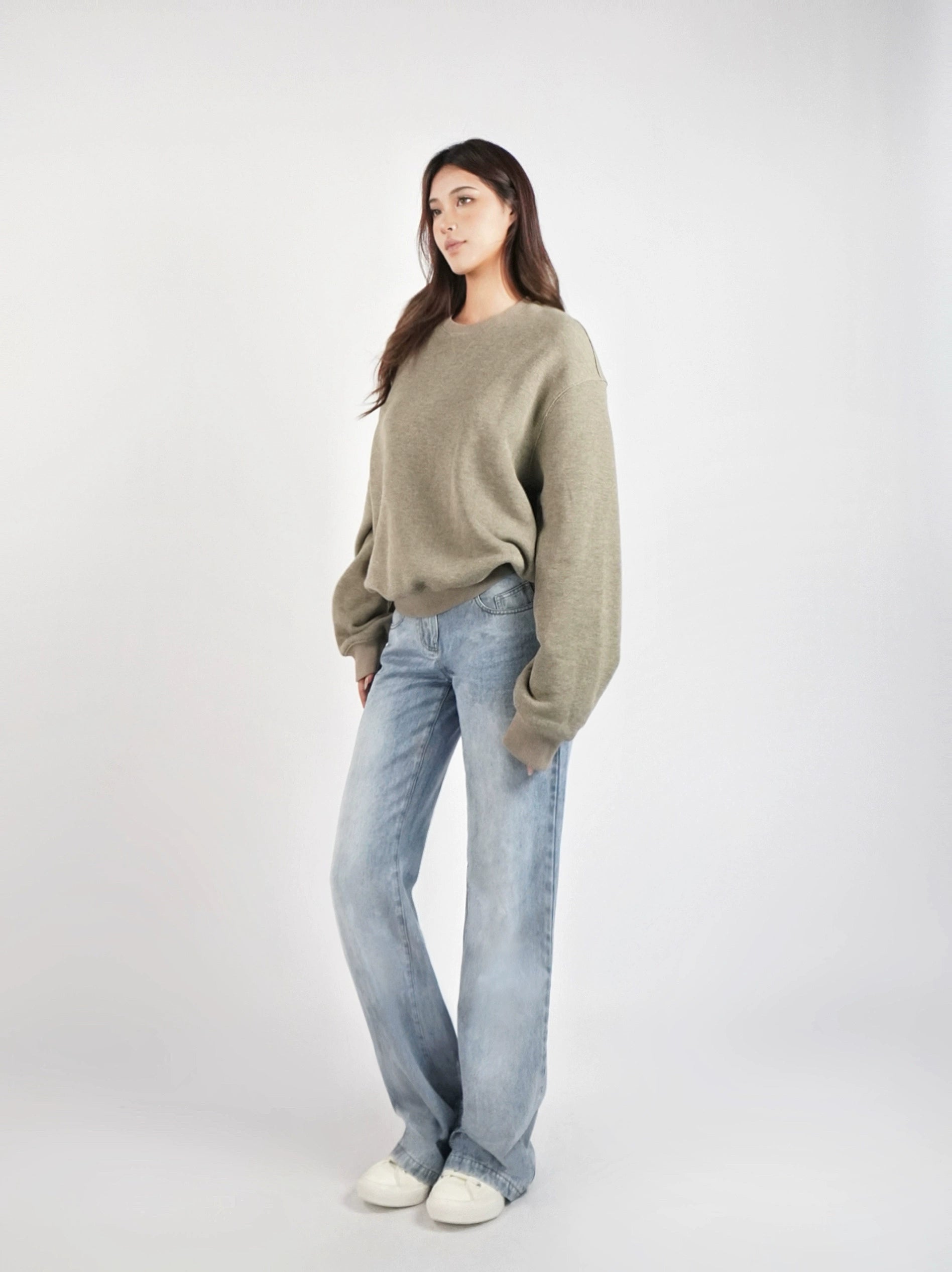 Low-Waist Straight-Leg Denim Jeans