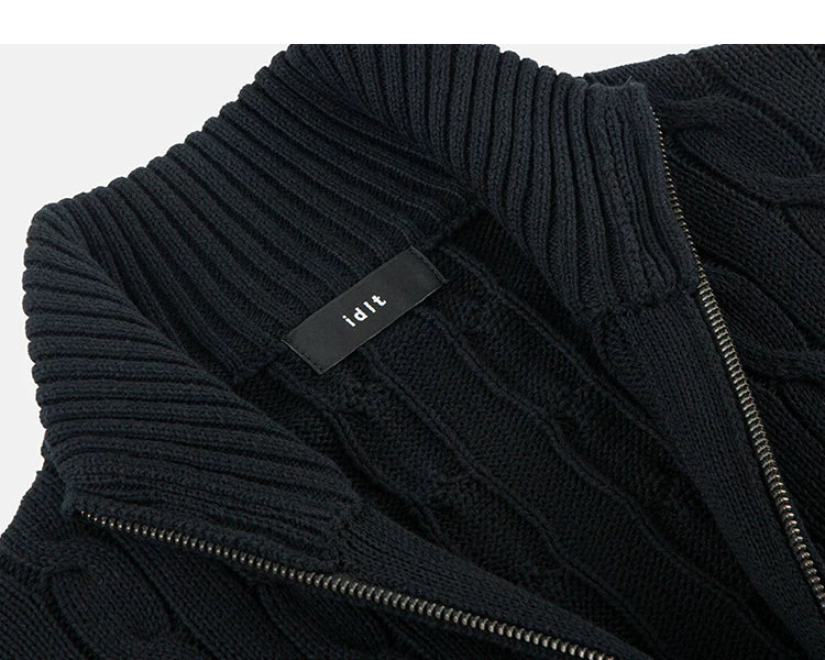 Cable Crest Full-Zip Aran Cardigan