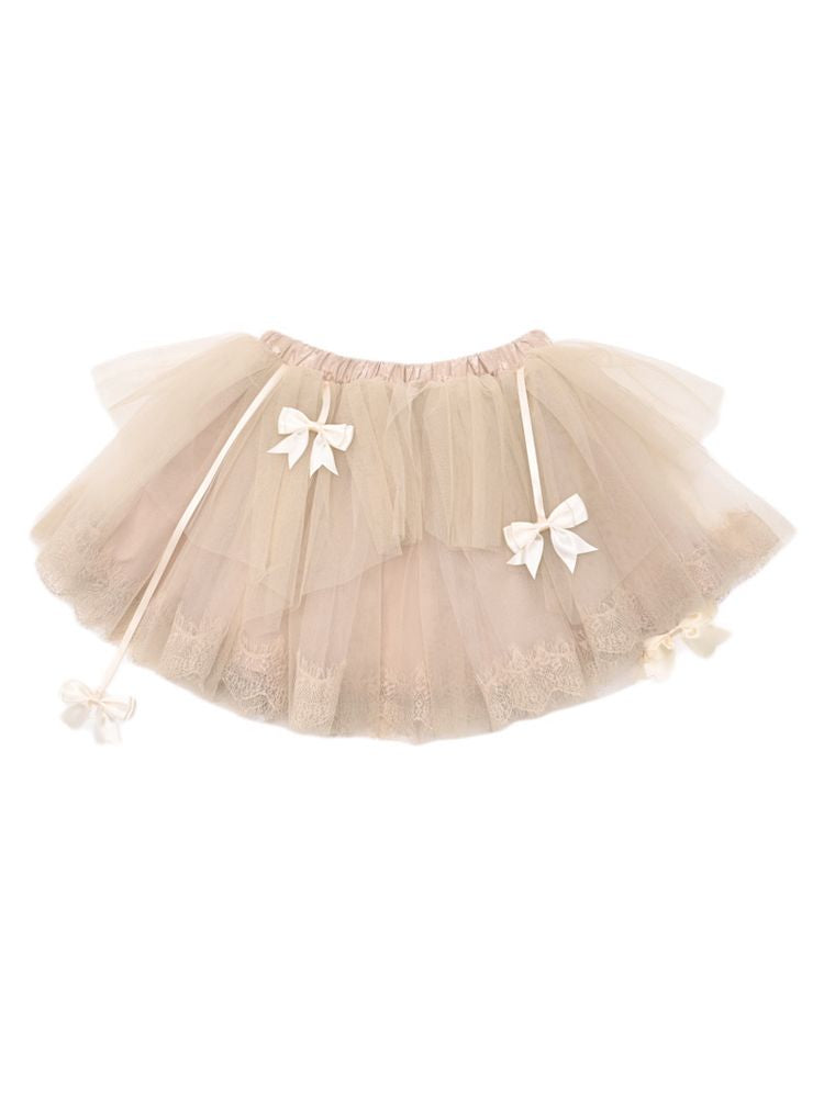 Bow Lace Tulle Skirt