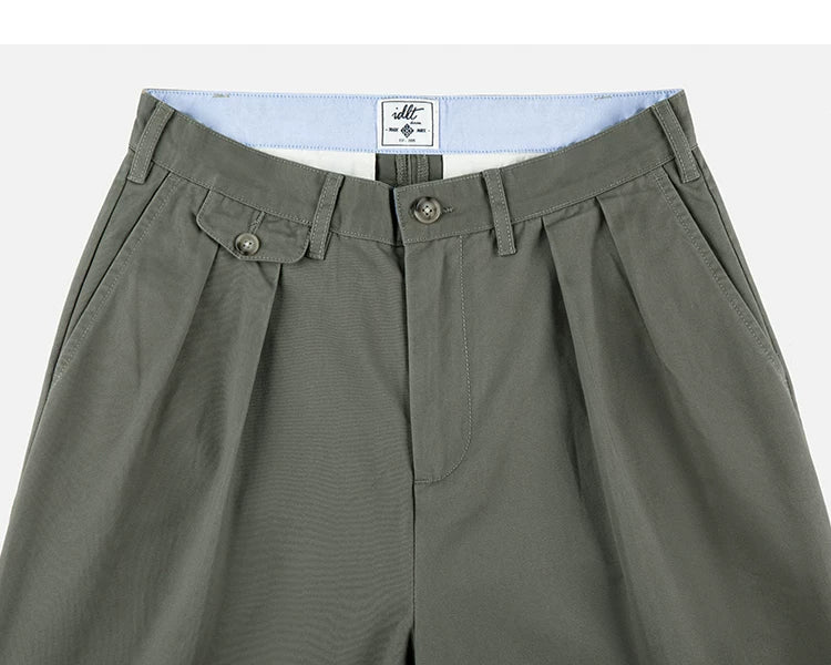 Heritage Taper Pleated Chino Trousers