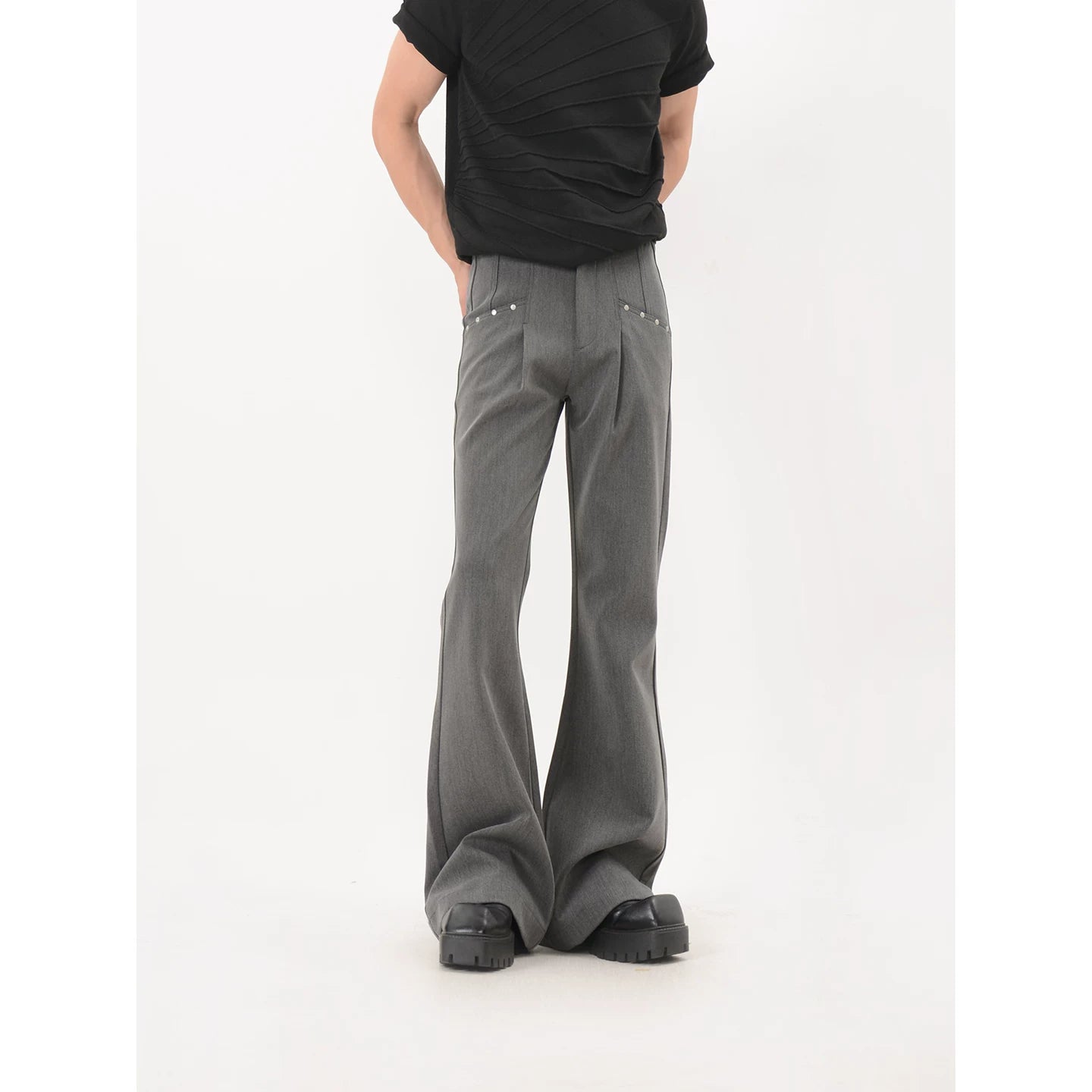 Slate Stud Flare Trousers