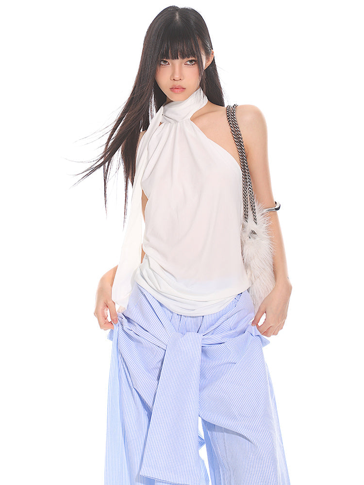 Halter Draped Summer Top