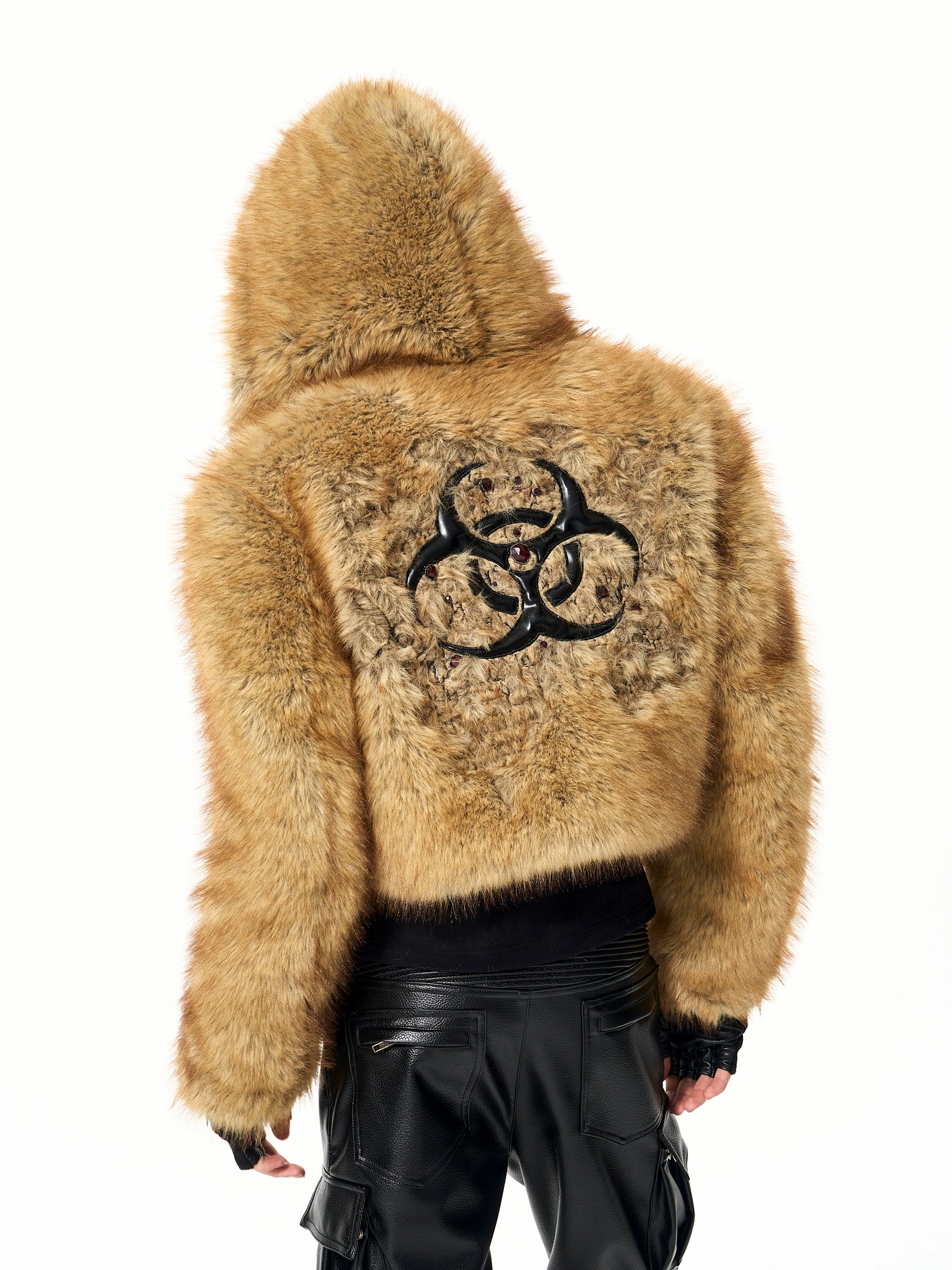 BioHazard Ember Faux Fur Hoodie Jacket