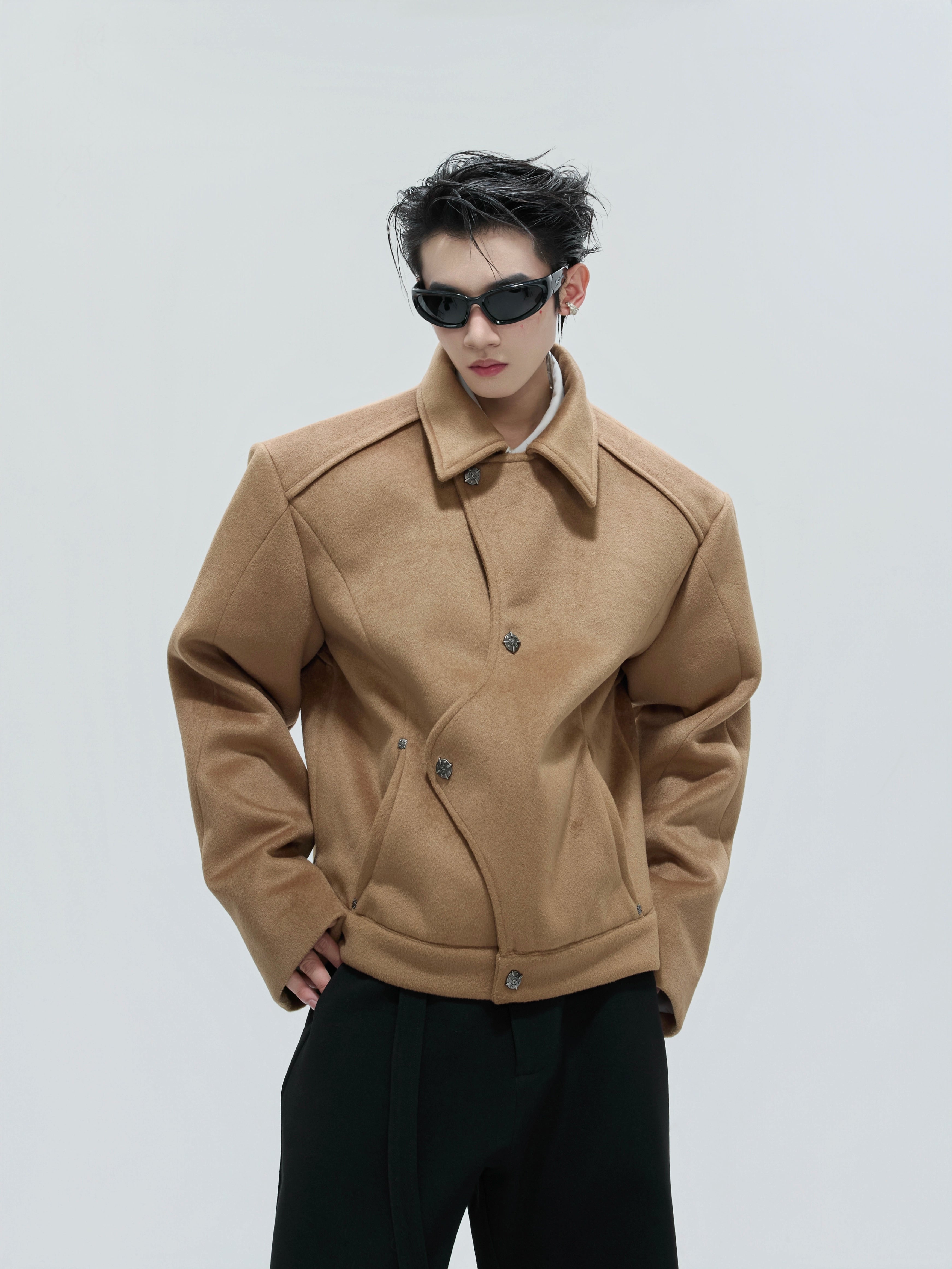 Sculpted Wave Wool Jacket