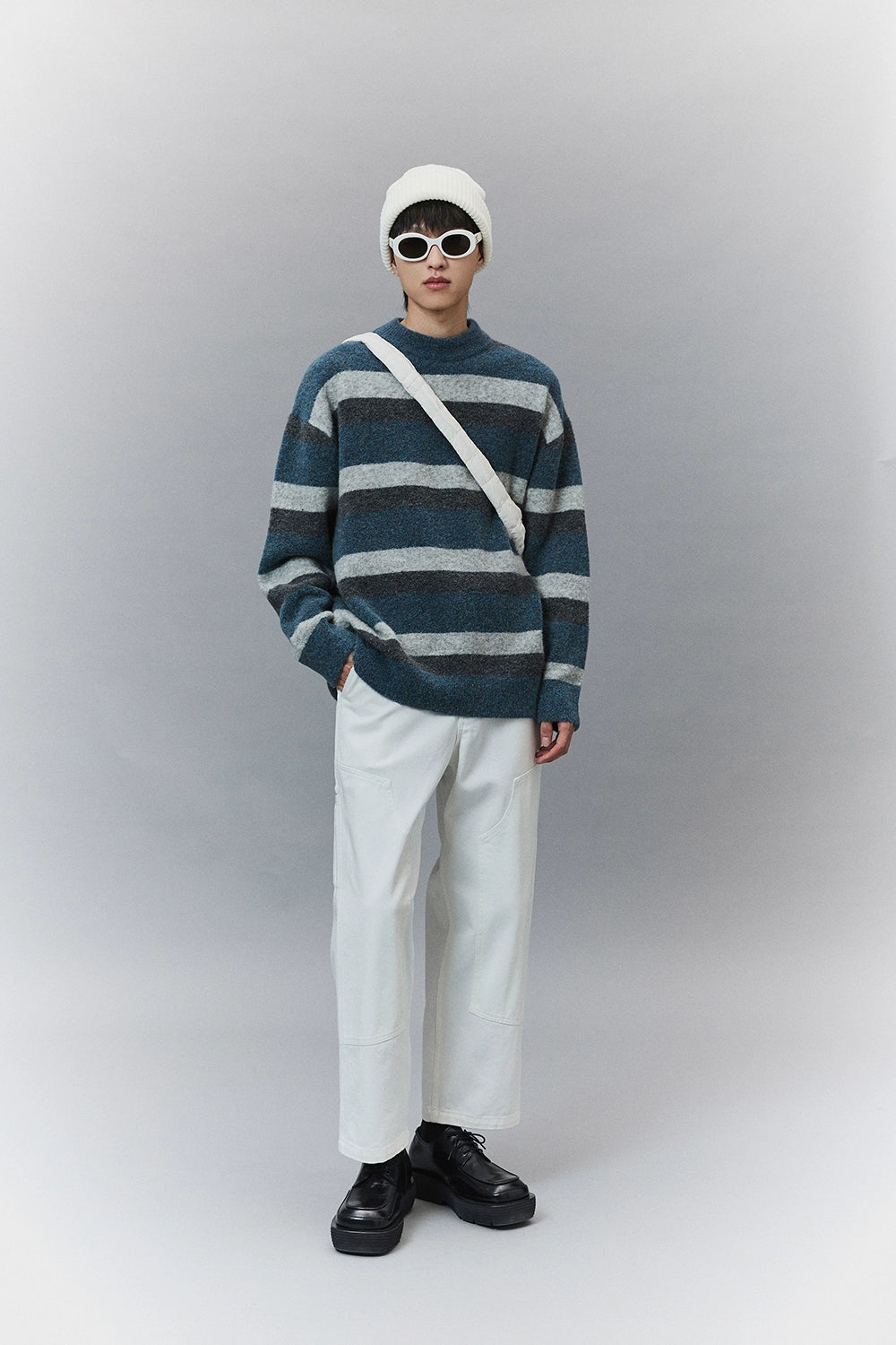 Tri-Color Stripe Sweater