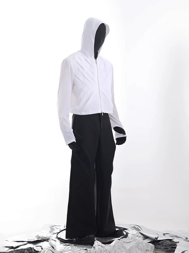 Slate Vector Panel Wide-Leg Trousers