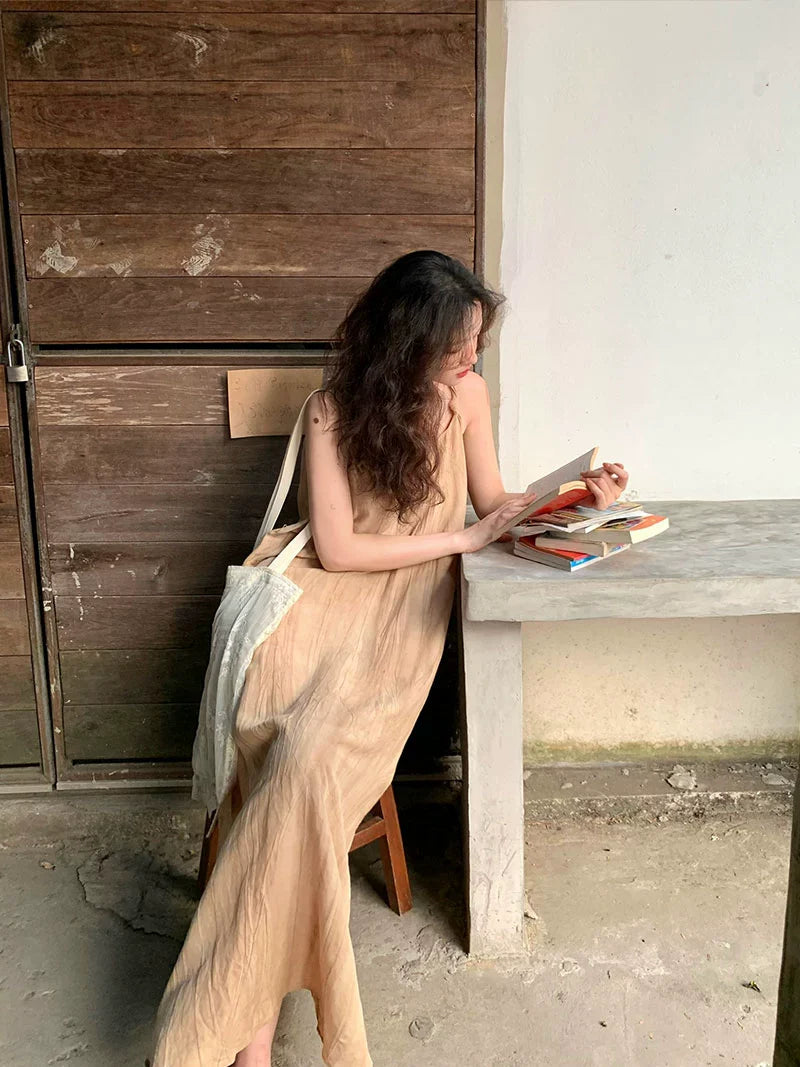 Tencel Linen Flowy Maxi Dress