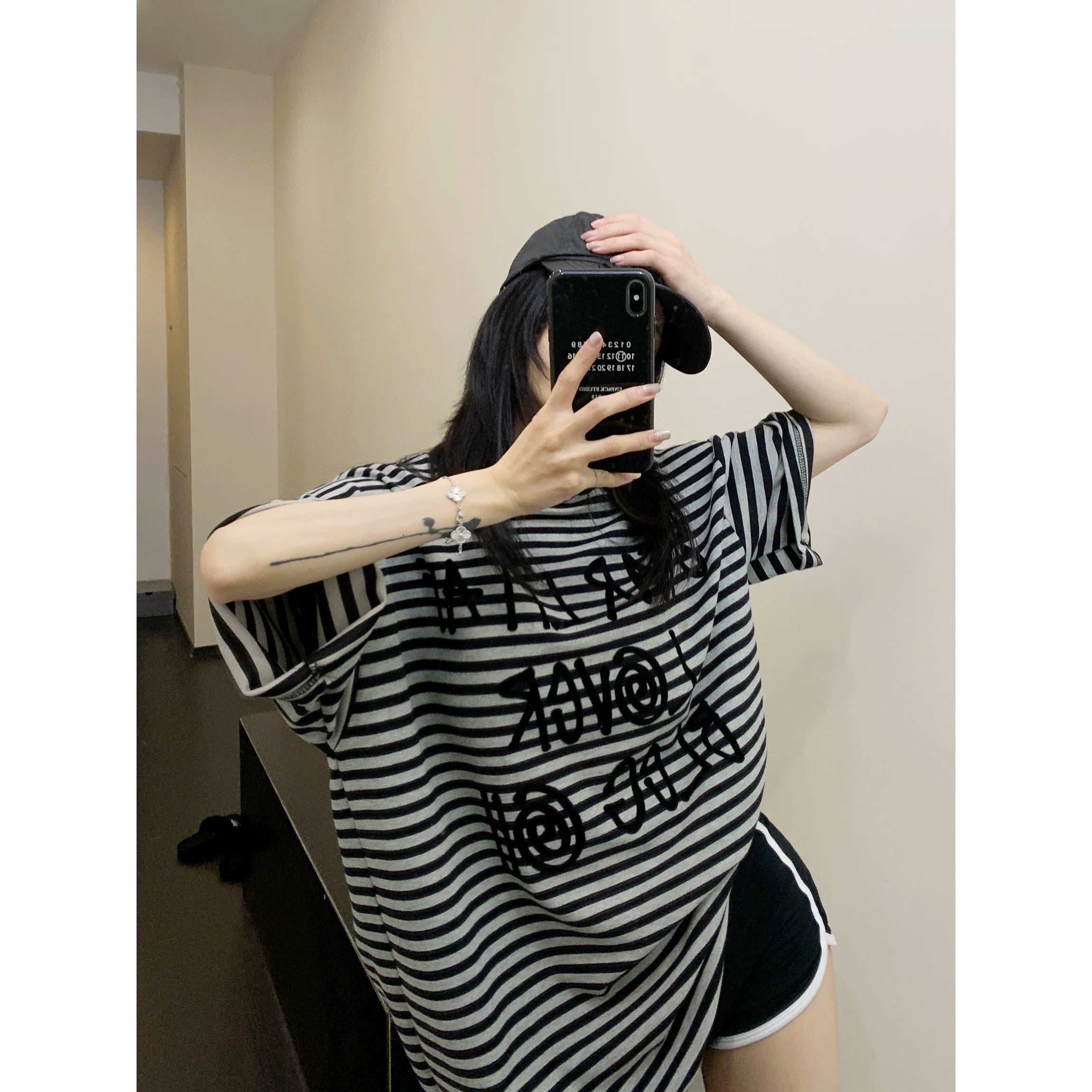 Mono Scribble Stripe Tee