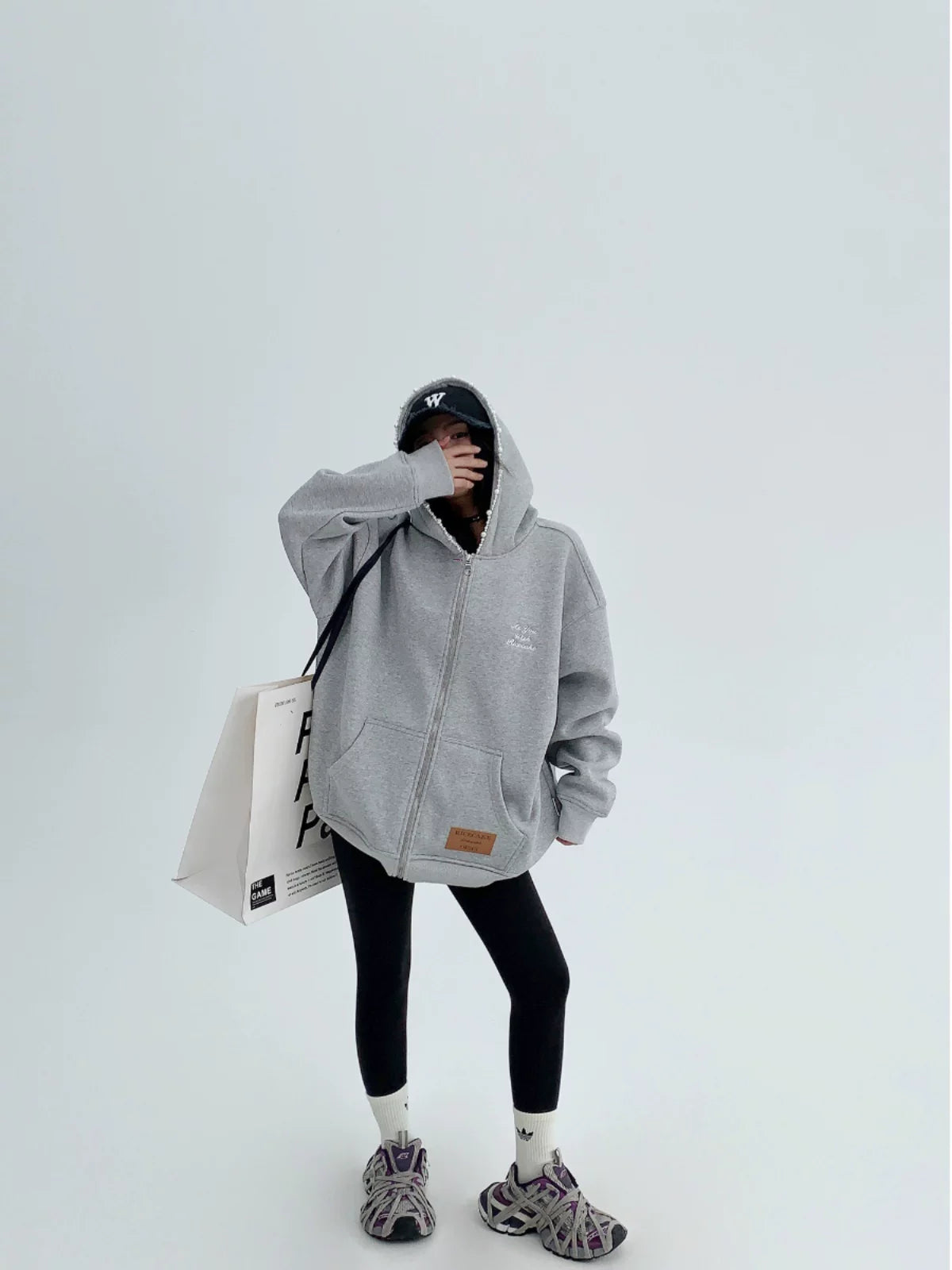 Pearl Trim Cloud Zip Hoodie