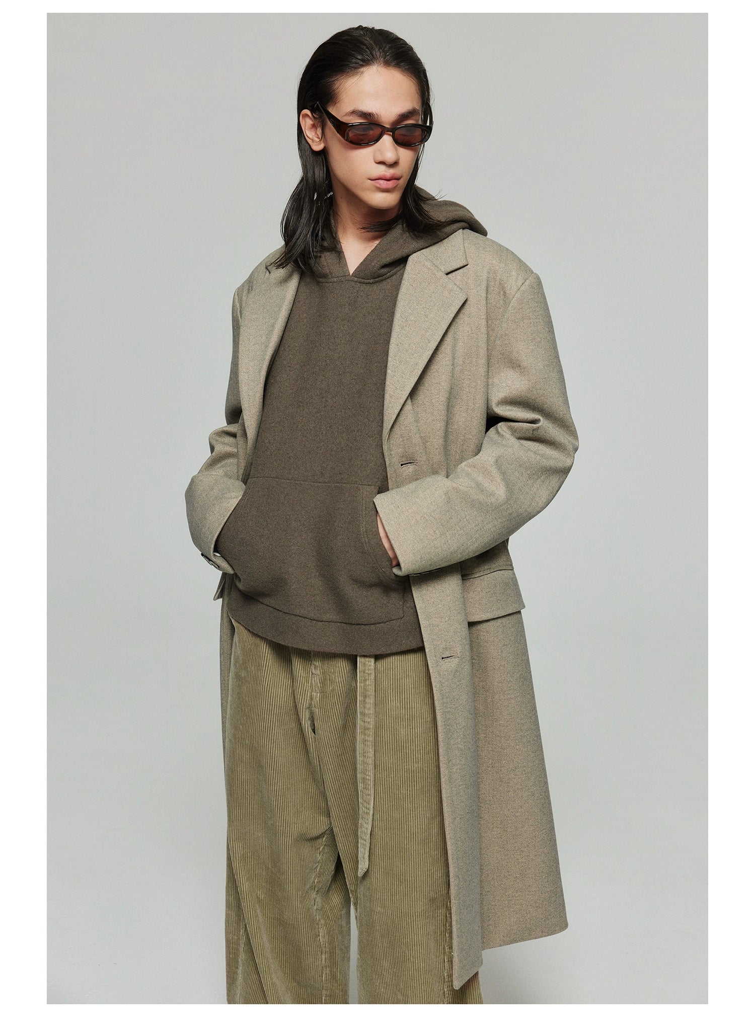 Oversized Wool Blend Overcoat