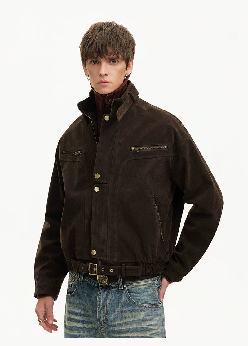 Midnight Garrison Velvet Utility Jacket