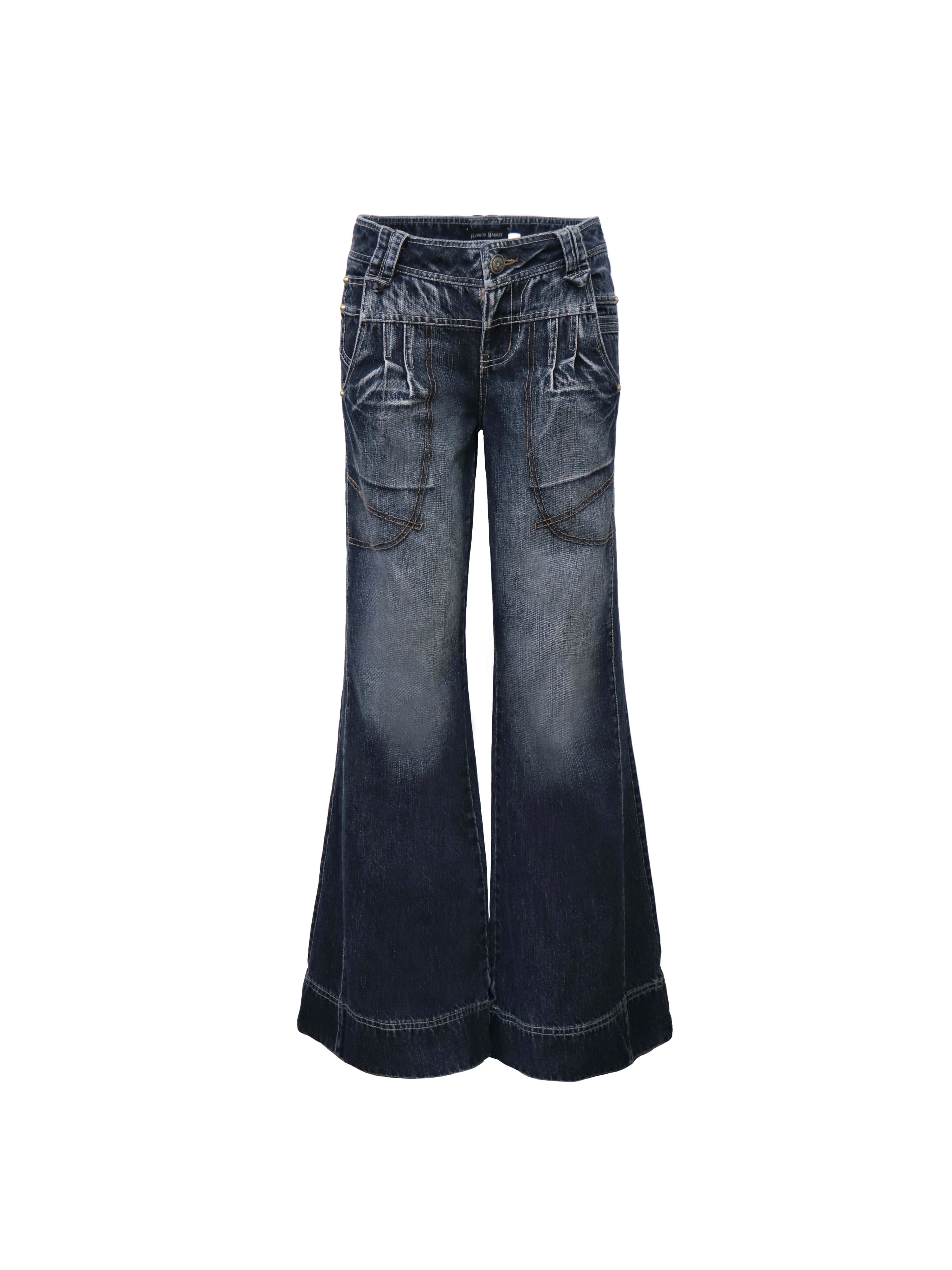 Midnight Cargo Wave Wide Jeans