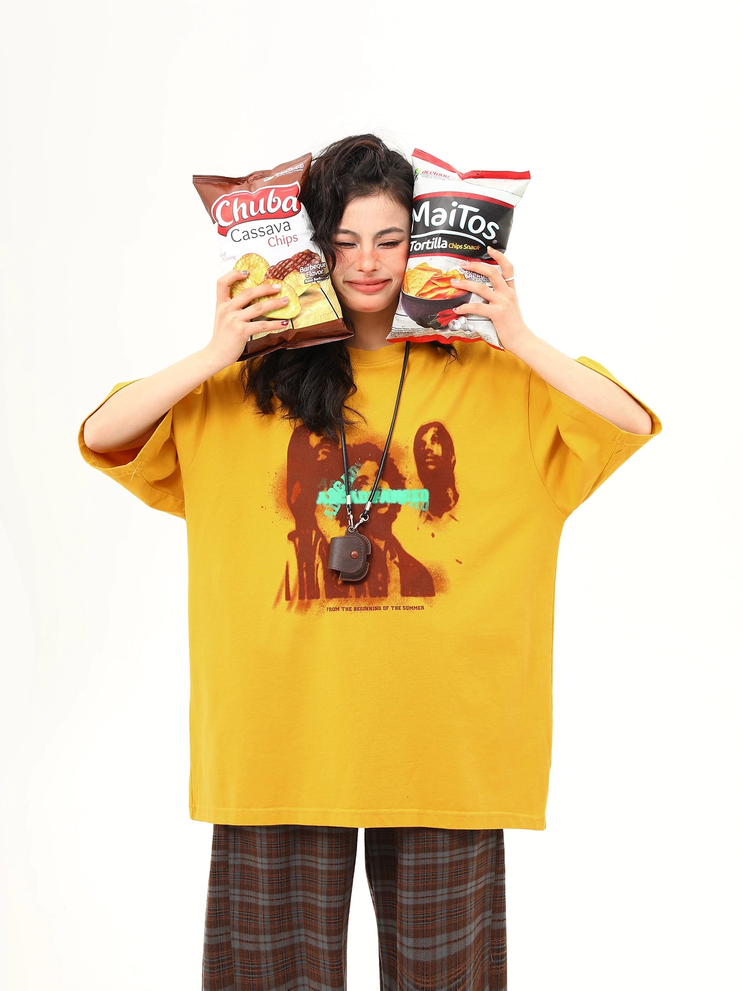 Vintage Graphic Mustard Oversized Tee