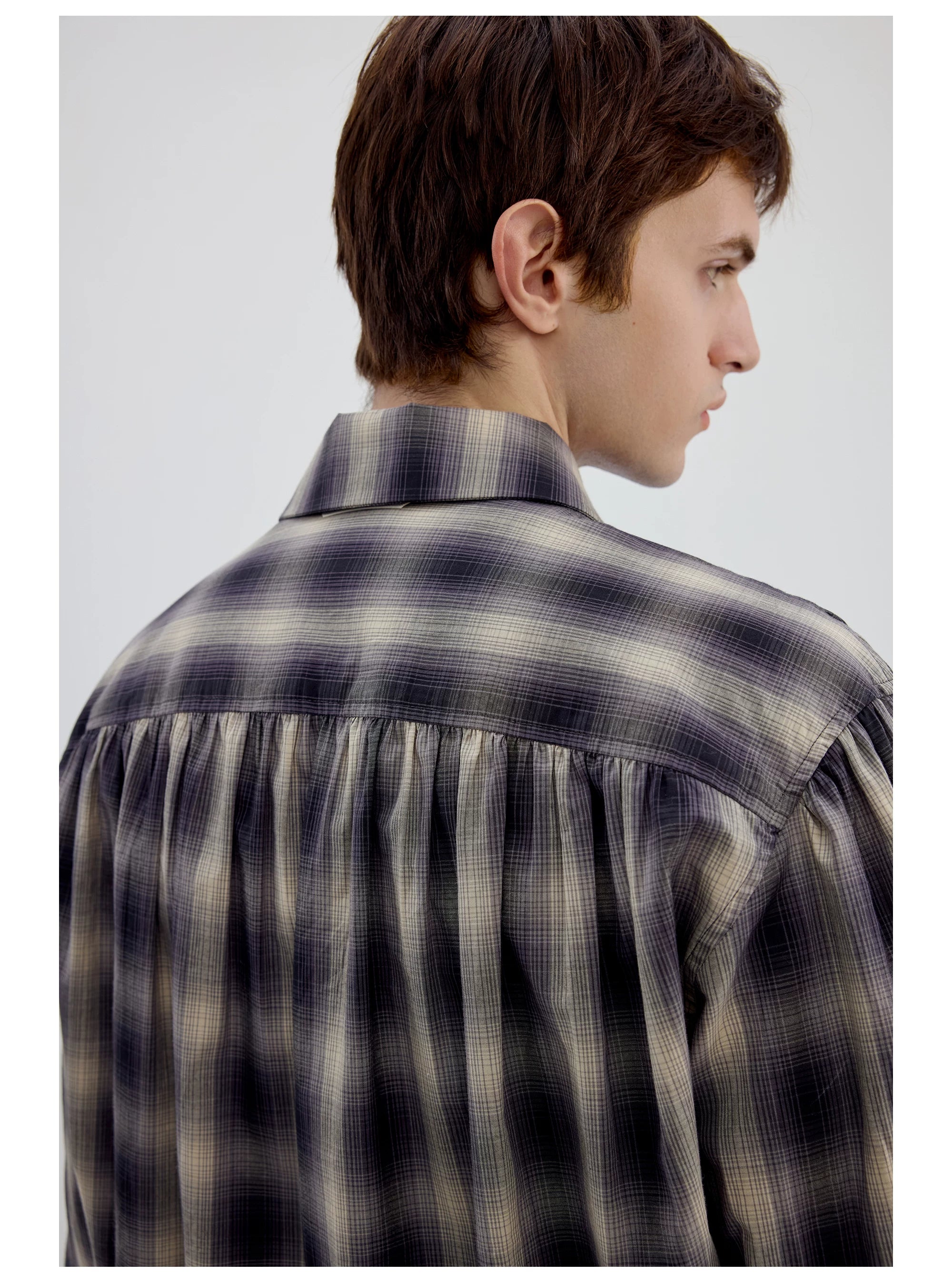 Oversized Plaid Button-Up Shirt