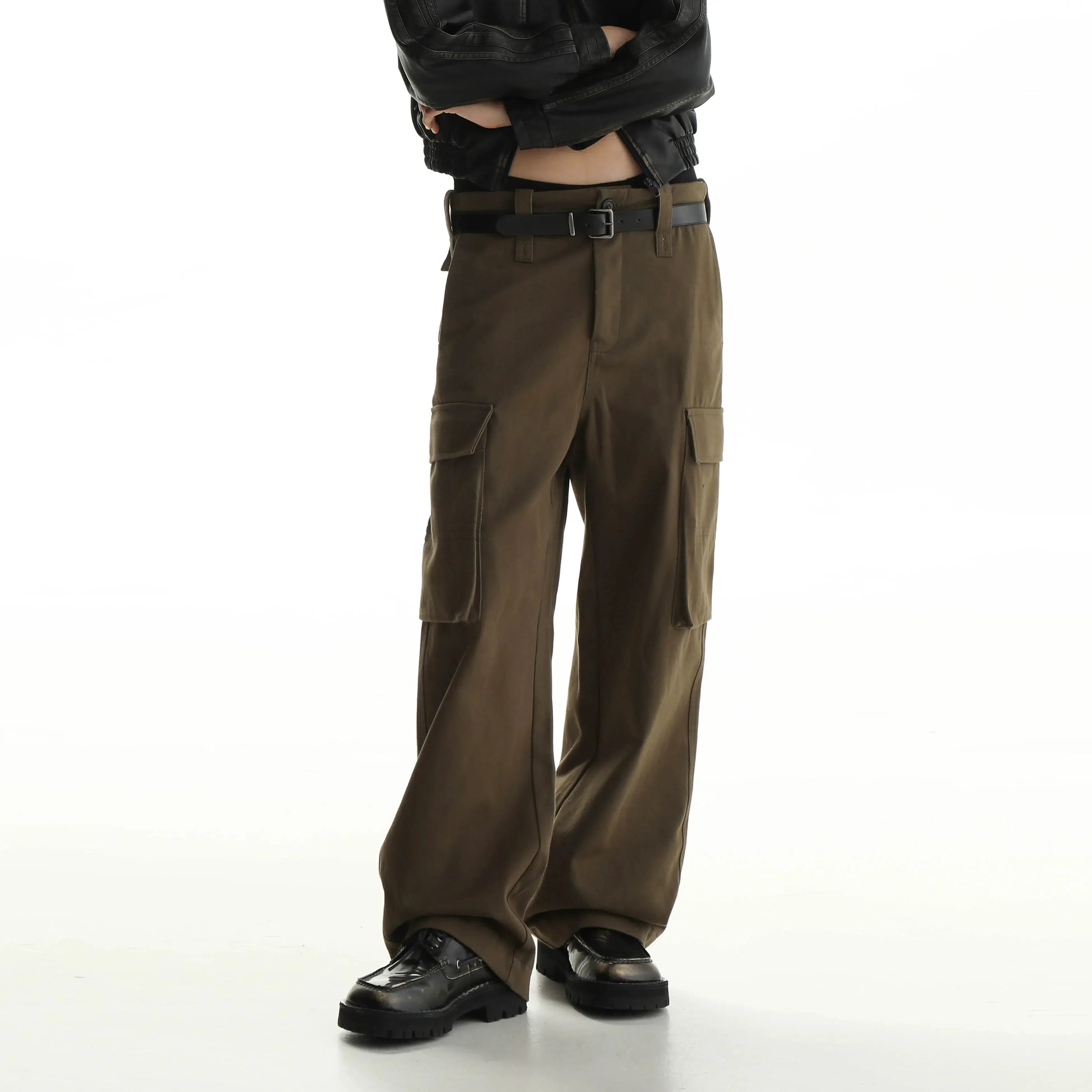 Classic Cargo Pants with Flap Pockets - chiclara