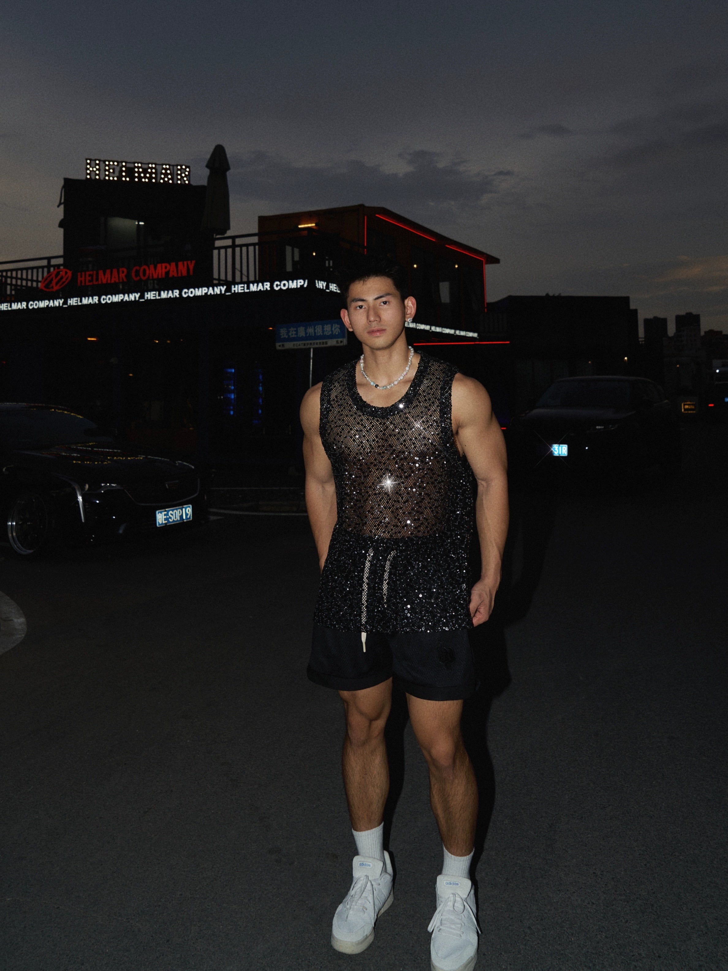 Sequin Athletic Tank Top
