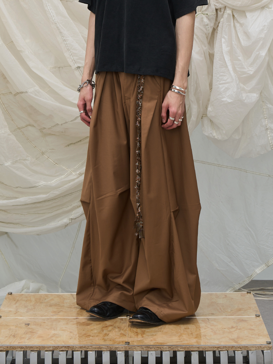 Architectural Pleated Leg Trousers