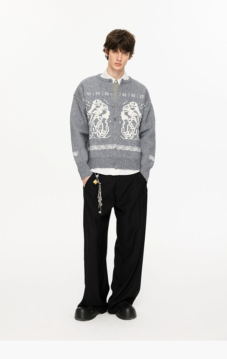 Arctic Fleece Animal Motif Button Cardigans and Sweaters