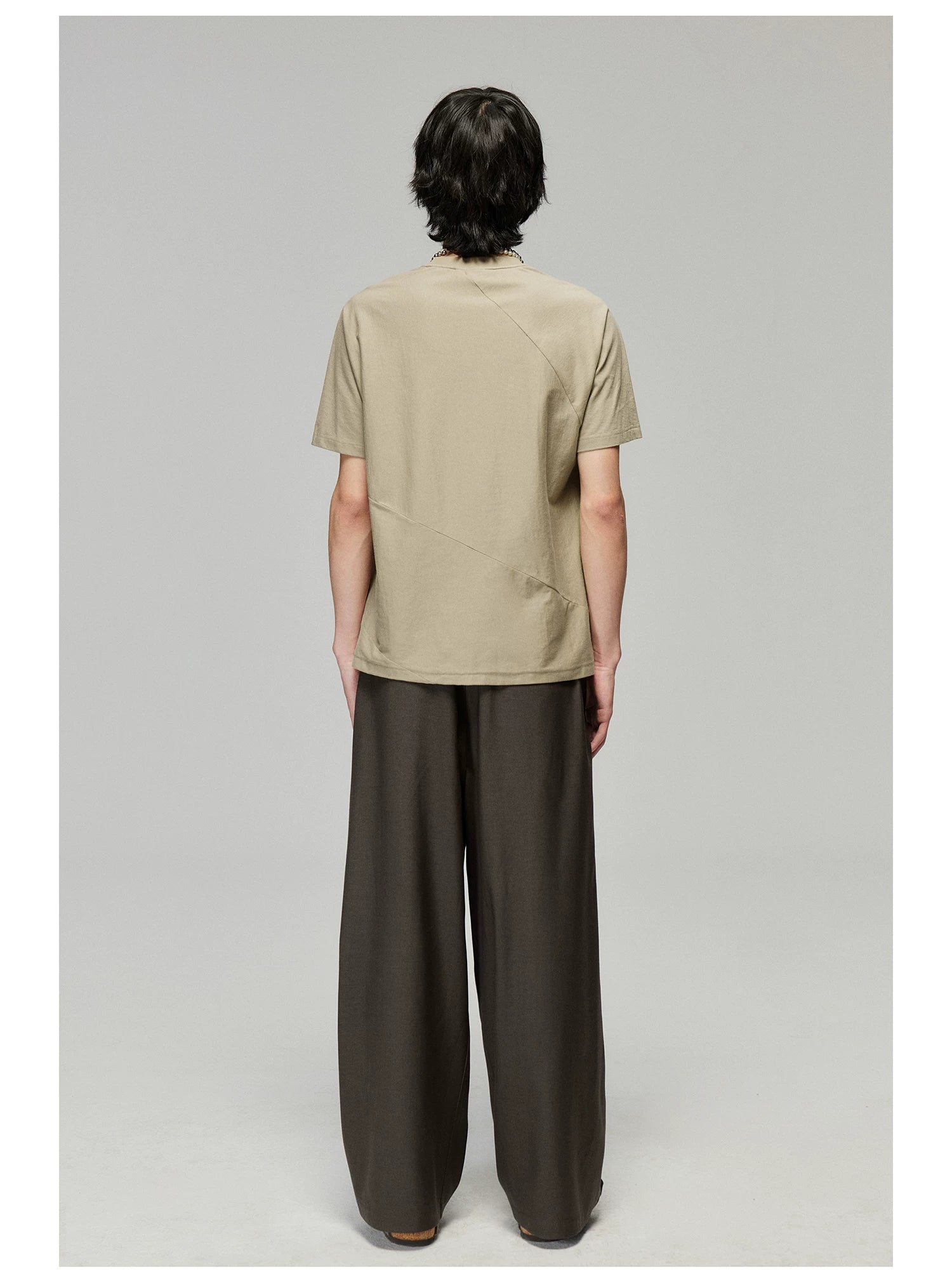 Umber Sash Pleat Wide Trousers