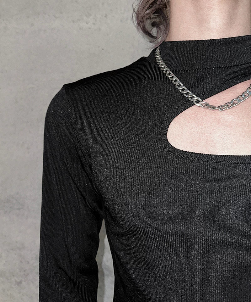 Midnight Aperture Cutout Top