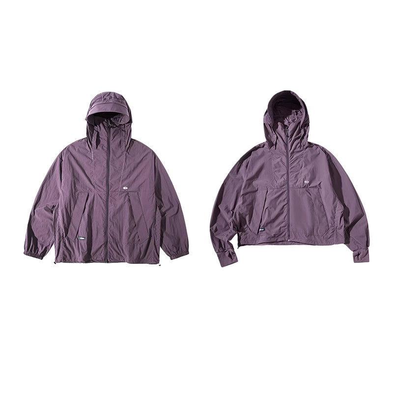 UV-Protective Hooded Windbreaker