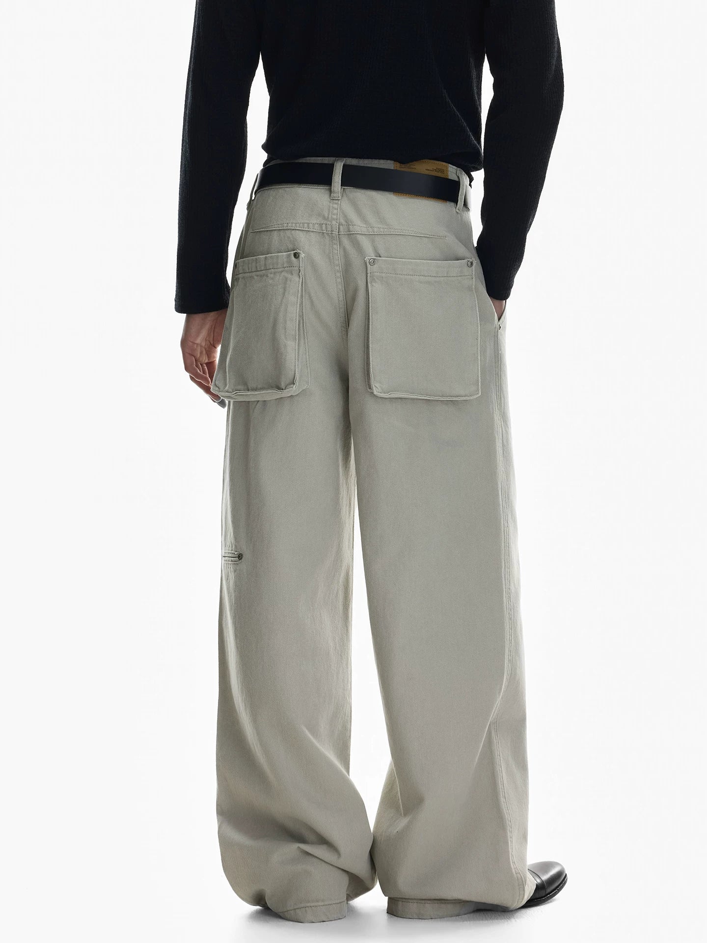 Harbor Cargo Wide‑Leg Canvas Pants