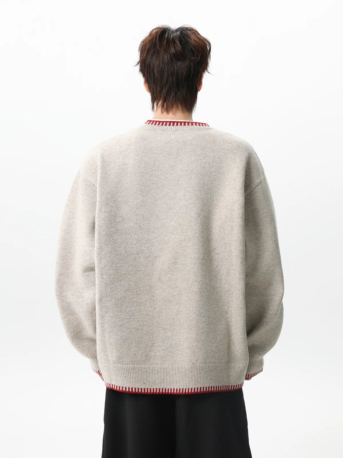 Ember Stitch Charcoal Knit Pullover