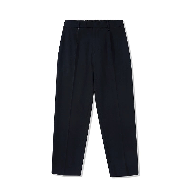 Elastic Waist Wide-Leg Cropped Pants