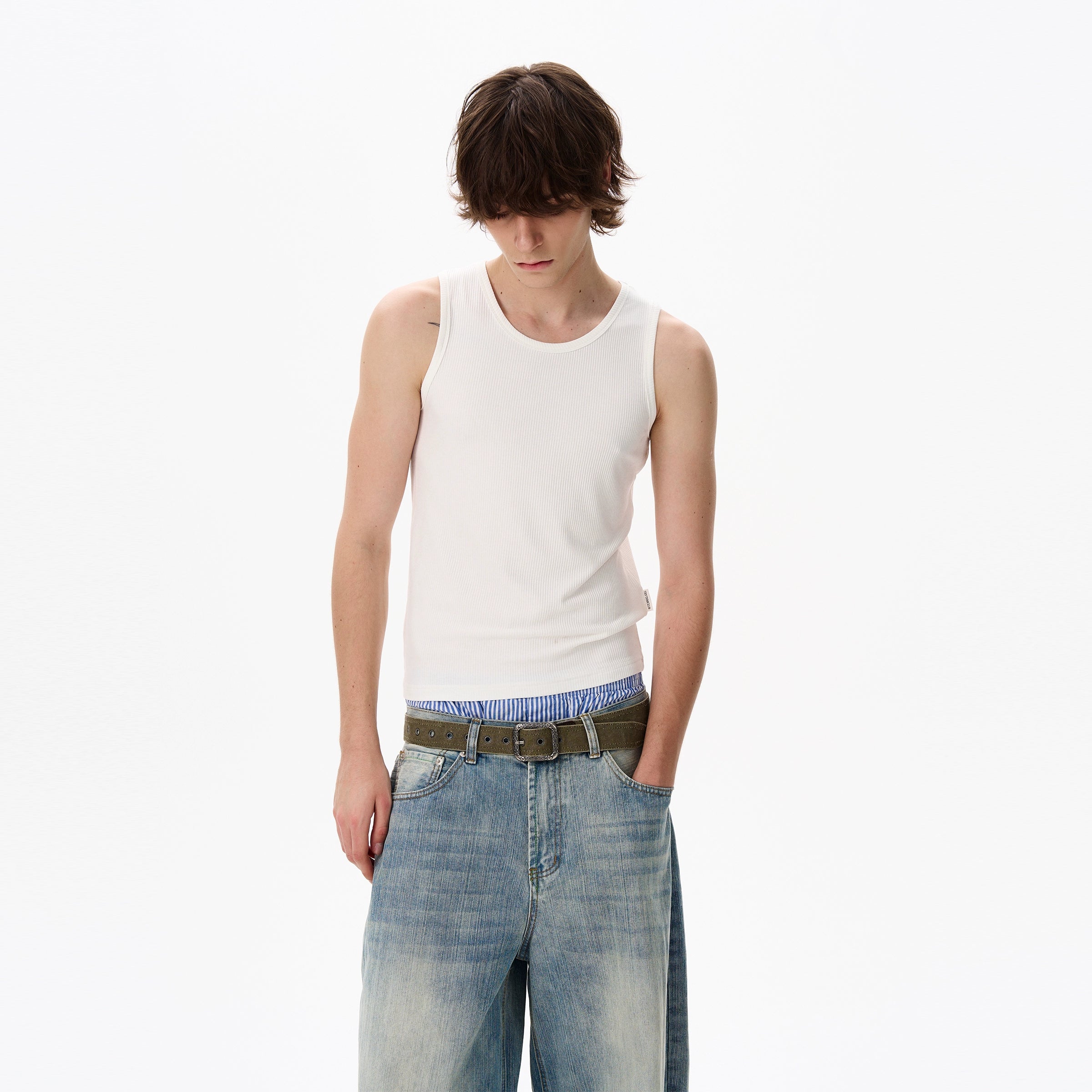 Ribbed Cotton Tank Top