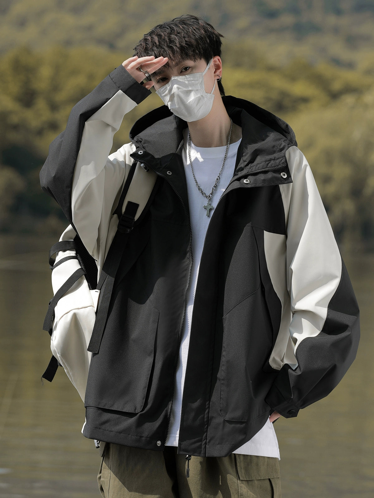 Colorblock Windproof Outdoor Jacket