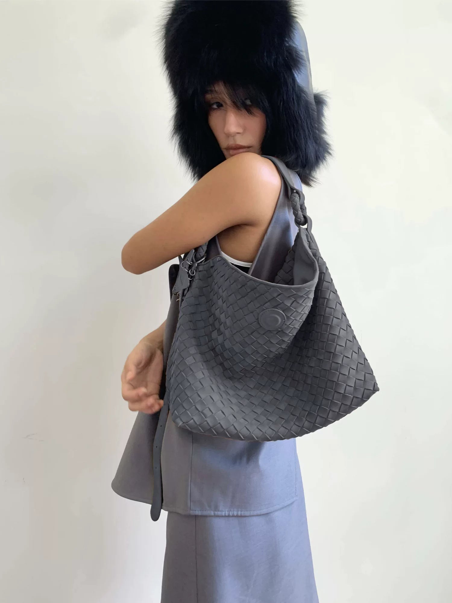 Suede Braided Star Shoulder Bag - view 3