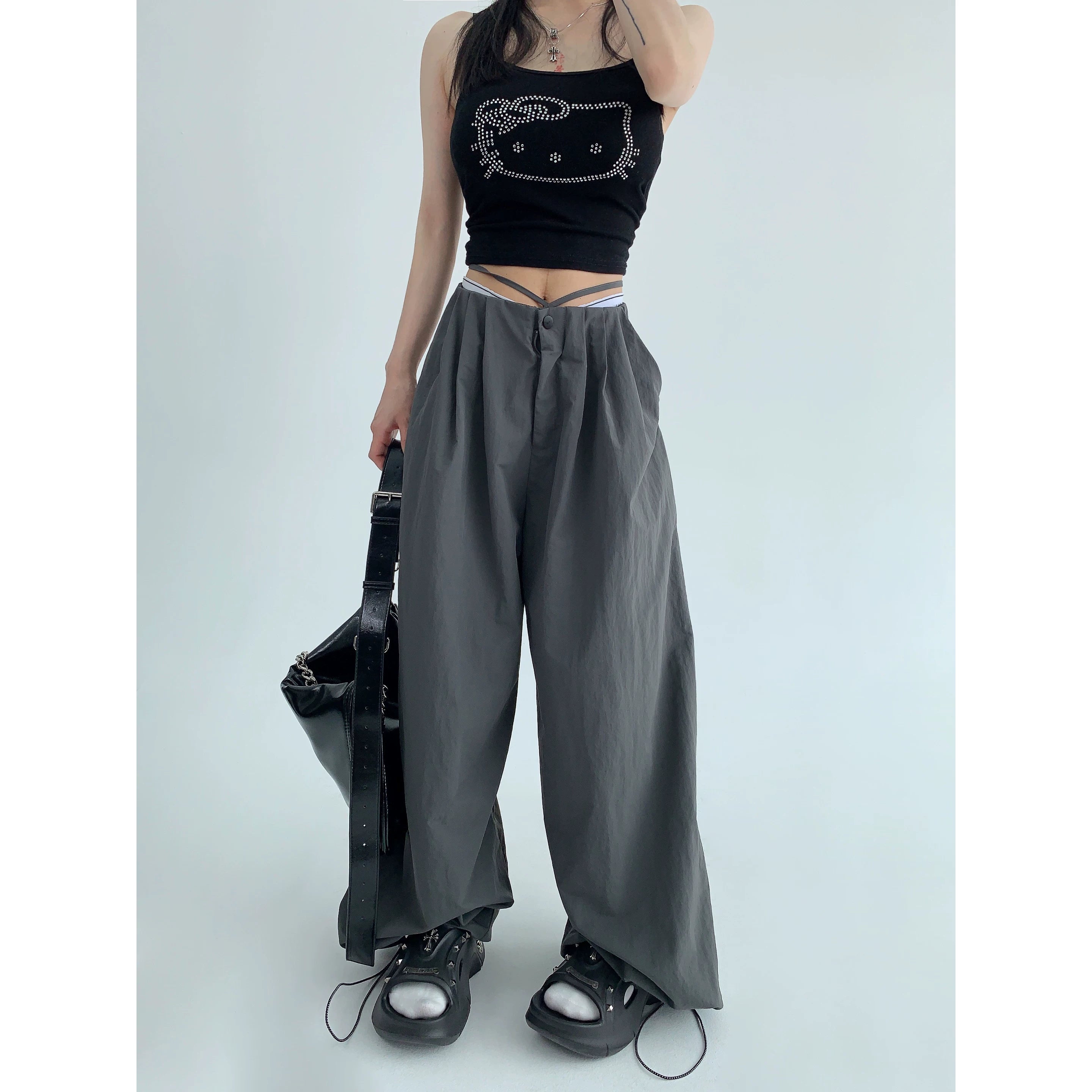 Midnight Parachute Wide Pants