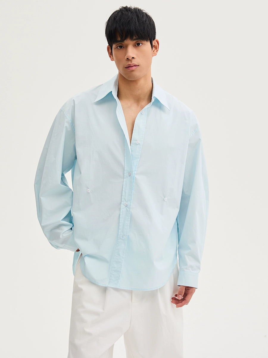 AzureDrift Oversized Breeze Shirt