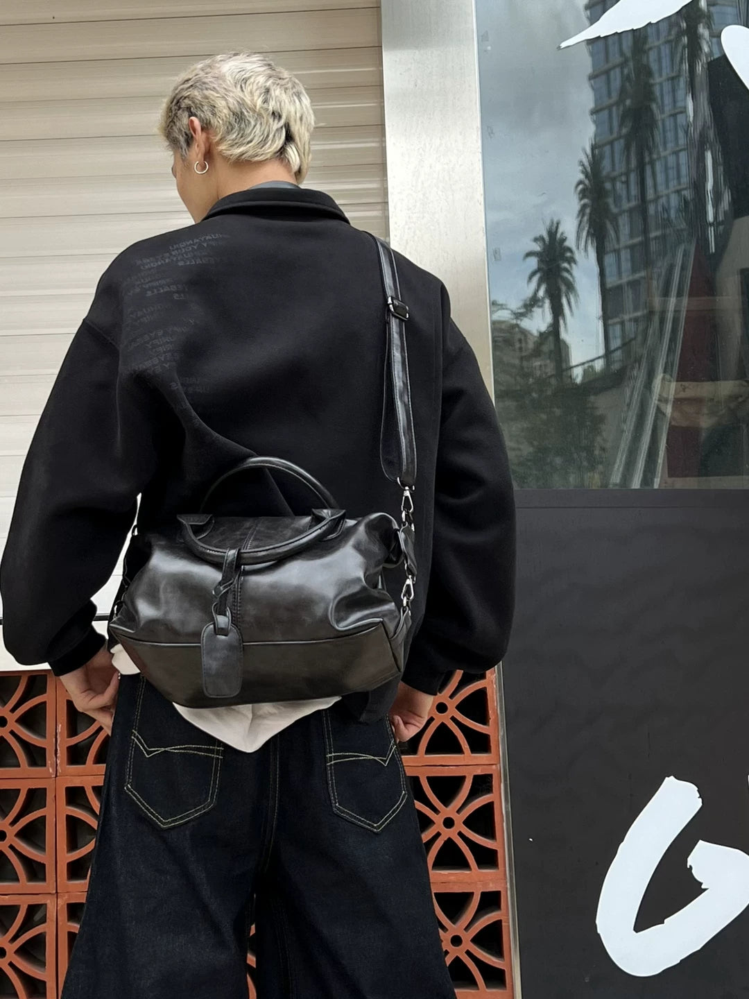 Midnight Transit Leather Weekender