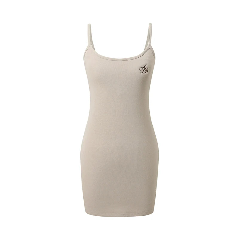 Fitted Spaghetti Strap Mini Dress - Soft Jersey Bodycon Tank Dress