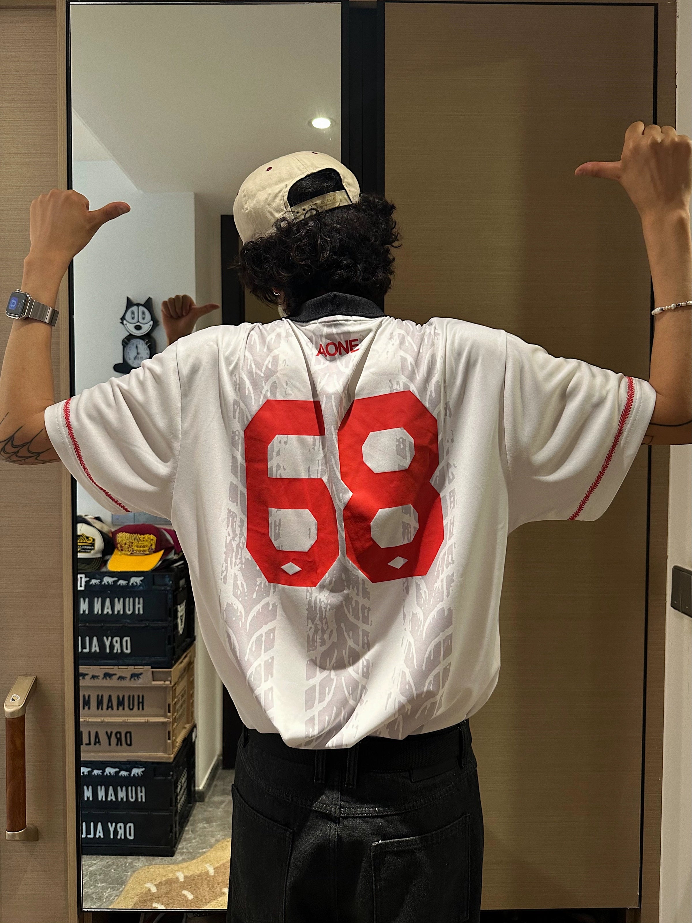 Number 68 Wheel Pattern Jersey Tee