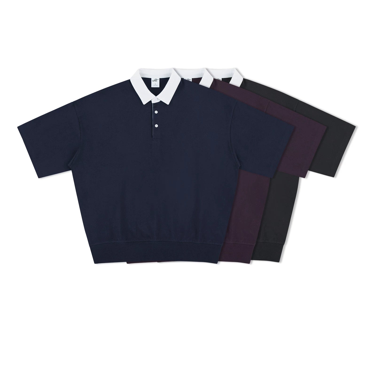 Contrast Crest Knit Polo