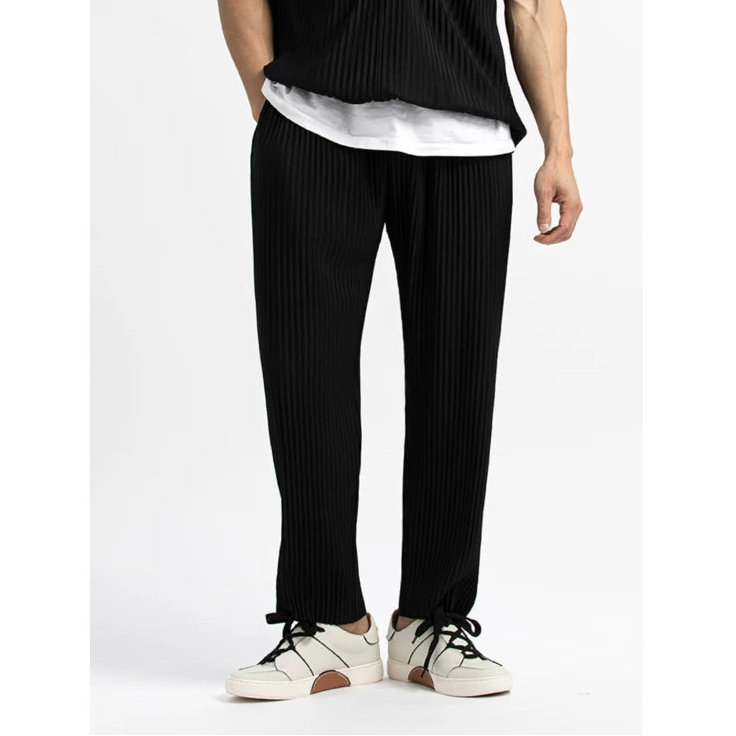 Frostline Pleated Straight-Leg Trousers