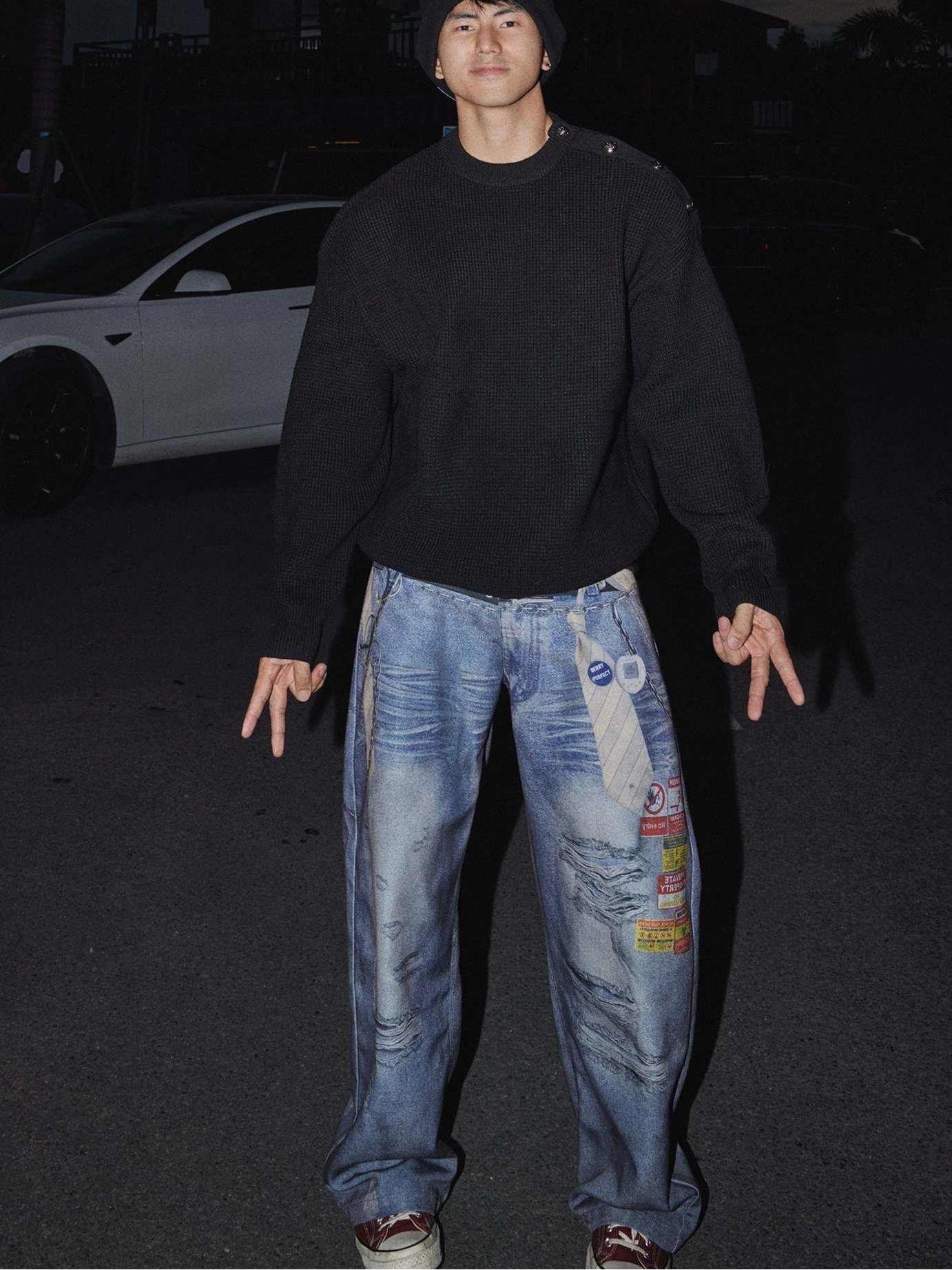 Snowline Shoulder-Snap Knit Sweater