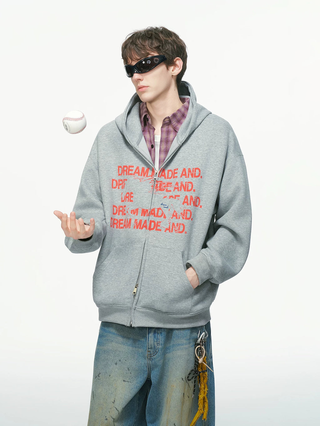 Dream Made Graphic Zip-Up Hoodie | Chiclara