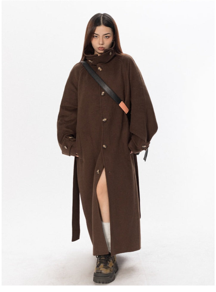 Wool Extra Long Coat - chiclara