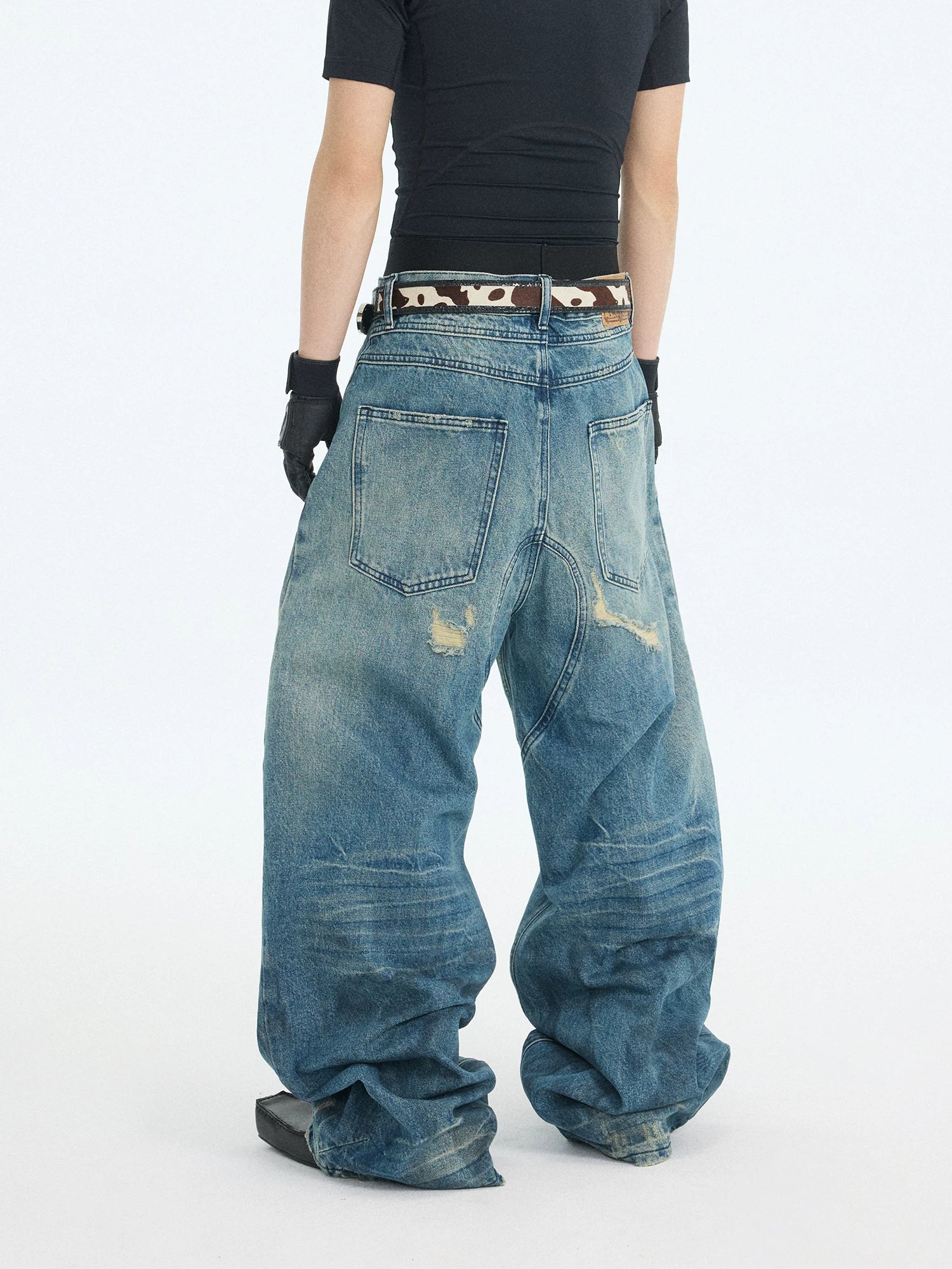 Rubble Wash Overstack Shred Jeans