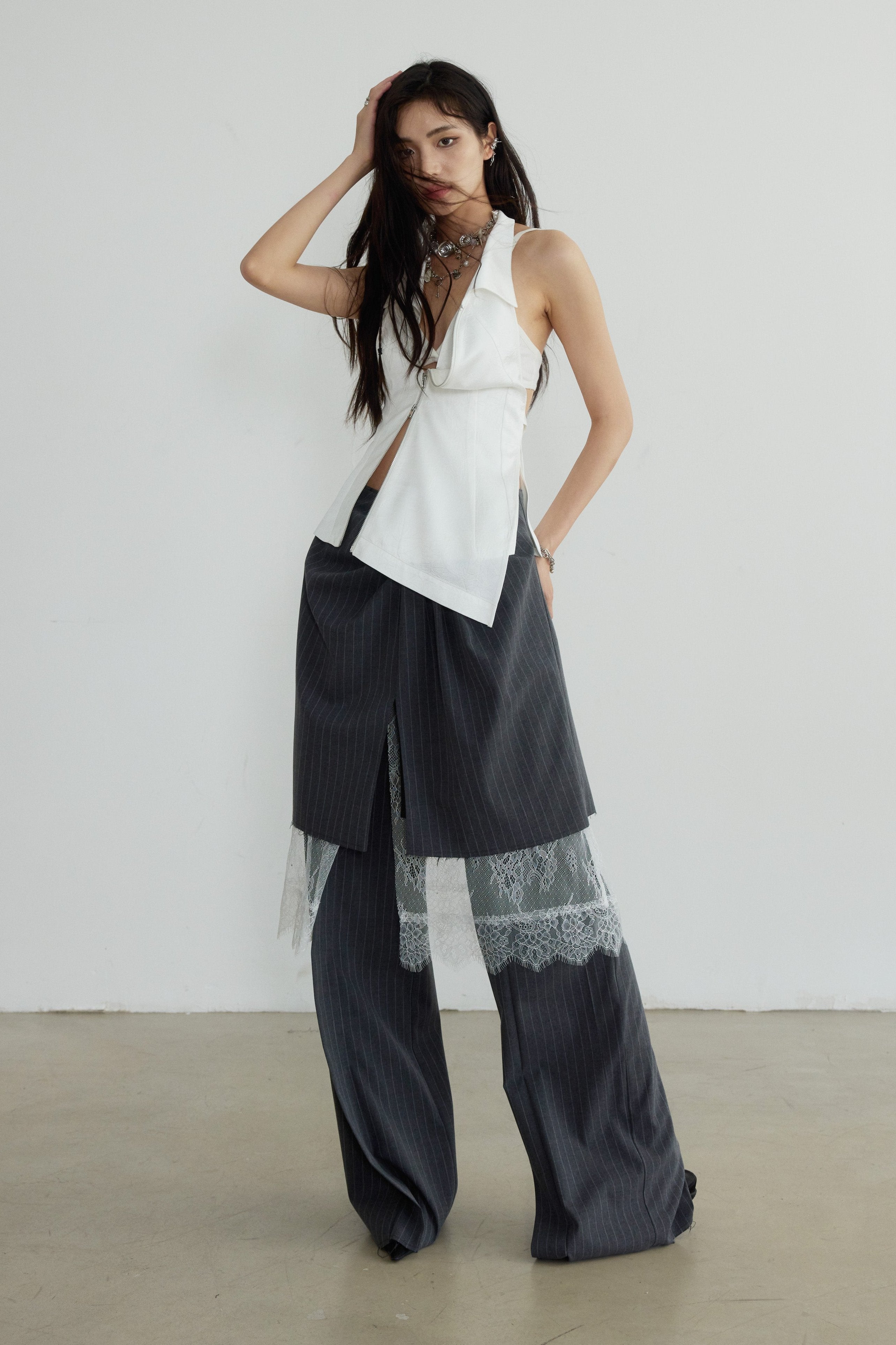 Asymmetric Zen Halter Vest