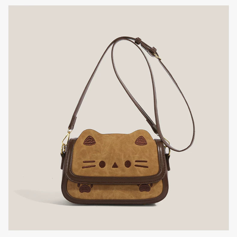 Cinnamon Kitty Charm Shoulder Bag